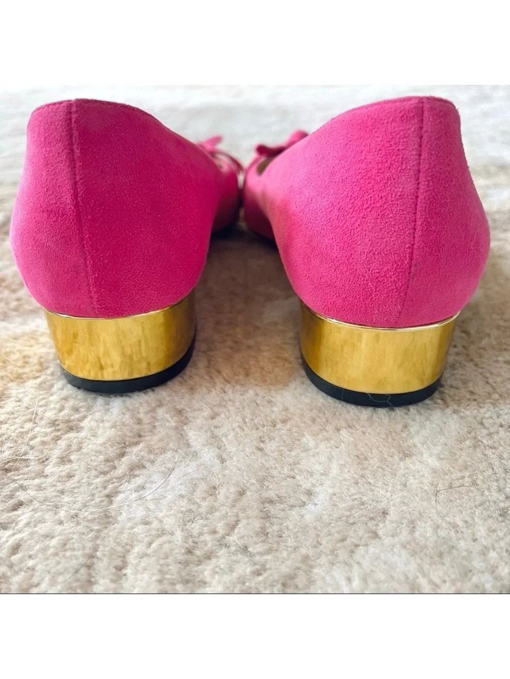 Charlotte Olympia Lady Like Point Toe Shoes Pink Suede Size 38